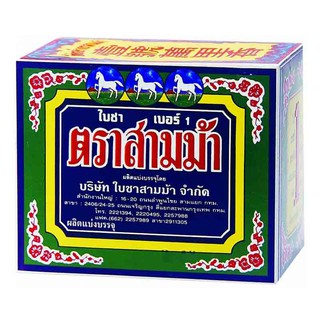 ใบชา ตราสามม้า ใบชาอบแห้ง 100% เกรด A กลิ่นหอมและชุ่มคอของชาจีน 80 ก.