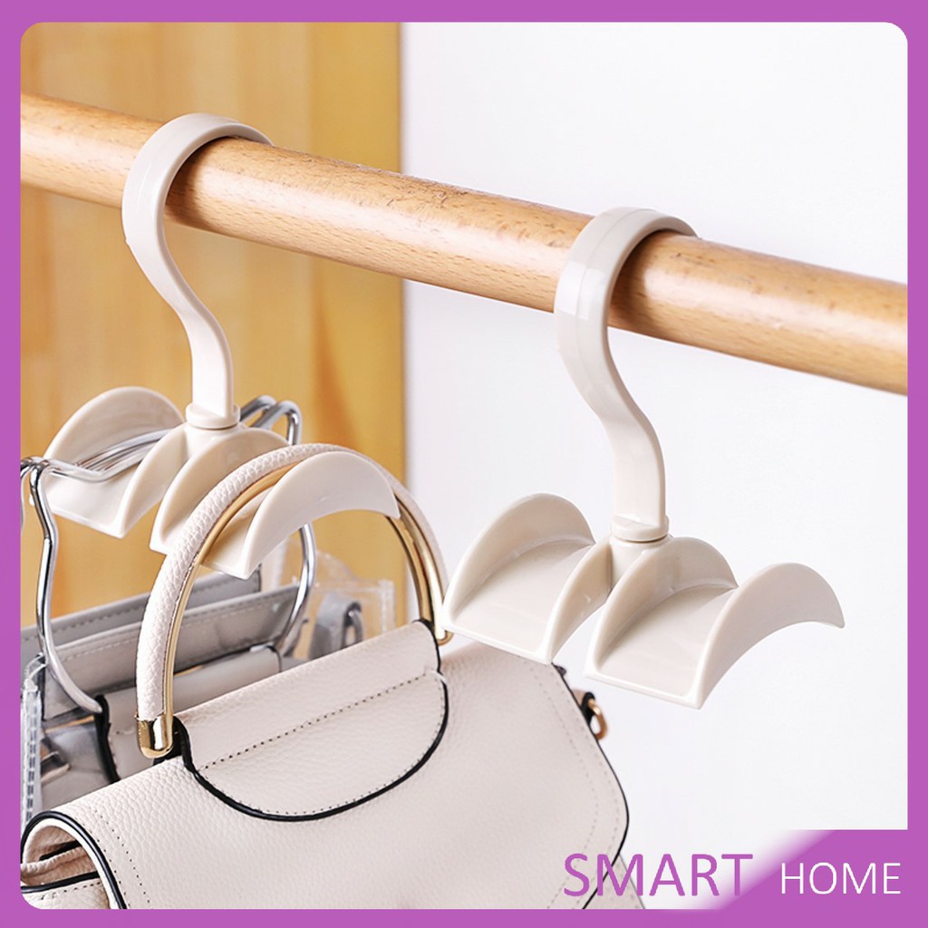 Yuki ที่แขวนกระเป๋า แขวนเข็มขัด แขวนเนคไท ที่แขวนของอเนกประสงค์ หมุนได้ 360 องศา Bag Hanger