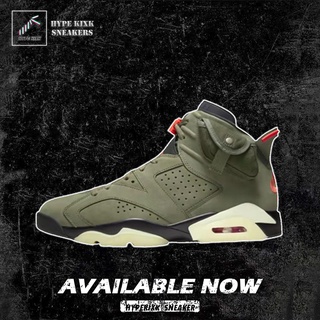 Air Jordan 6 Retro Travis Scott CN1084 200 (ของแท้ 100% ) รองเท้าผ้าใบลําลอง สําหรับผู้ชาย ผู้หญิง