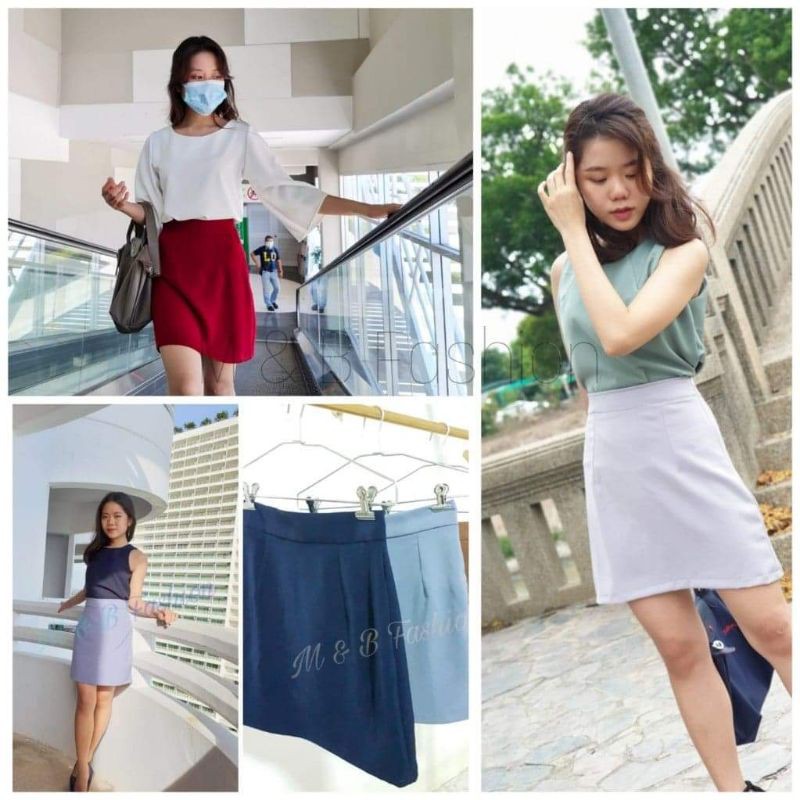 ☀️ NEW รุ่นไม่มีซับใน☀️ กระโปรงทรงเอฮานาโกะ SS-4XL ❌มีไซส์  SS-4XL❌แจ้งปรับไซส์ได้เหมือนเดิมค่ะ