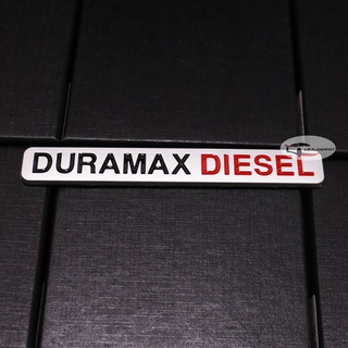 โลโก้โลหะ DURAMAX DIESEL ขนาด 15 x 2 cm. สีบรอนซ์เงิน สำหรับ ติดท้ายเชฟโรเลต COLORADO / TRAILBLAZER