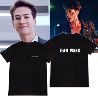 ถูกสุดๆพร้อมส่ง เสื้อยืดทีมหวัง Team wang JACKSON WANG GOT7 เสื้อยืดแฟชั่น   เสื้อยืดชายหญิง Cotton 100%รหัสเต็ม