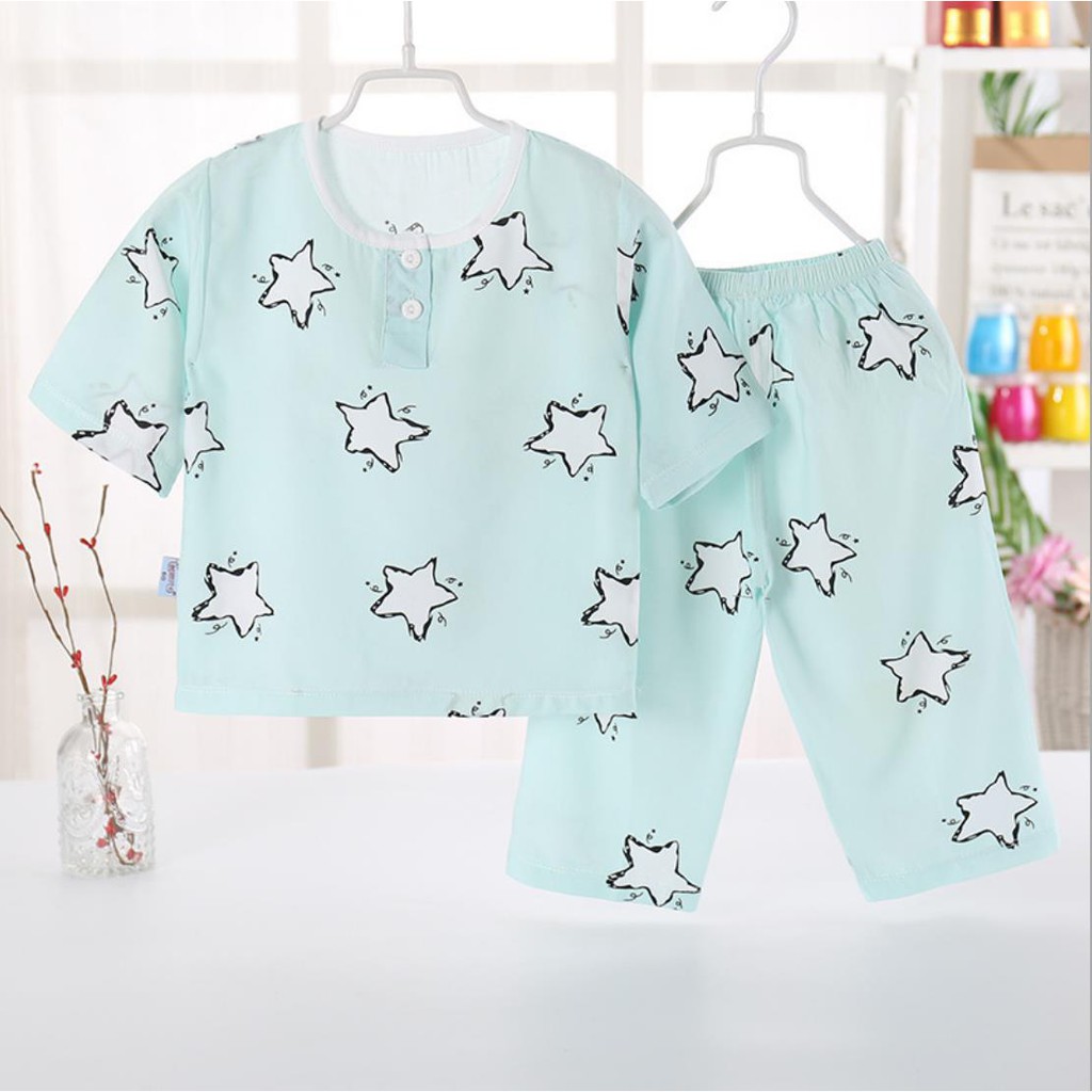 Kids Terno Girls Boys Pajama Set 1-12 ปี