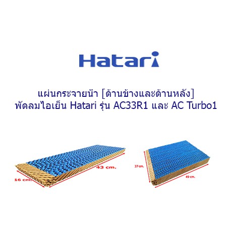 แผ่นกระจายน้ำด้านข้าง และ ด้านหลัง พัดลมไอเย็น AC33R1/ AC Turbo1/AC10R1