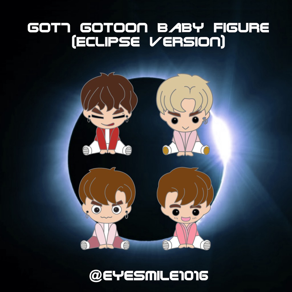 Got7 - Eclipse Gotoon เข็มกลัดเคลือบ (JB/Jackson/Mark/Jinyoung)