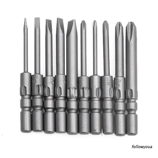 folღ 10Pcs Magnetic Screwdriver Bits Kit For DC Powered Electric 40mm Screwdriver 800