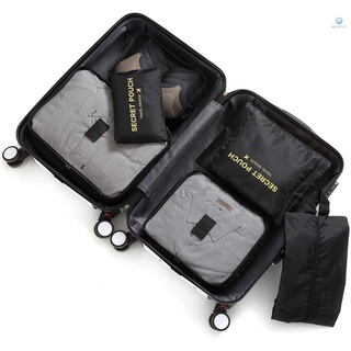 6pcs Packing Cubes Luggage Bags Organizer Durable Travel Travel Luggage Packing Organizers Set with Toiletry Bag Grey