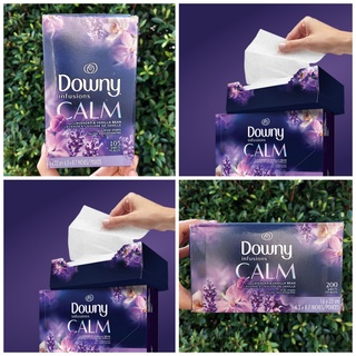 (Downy®) Infusions Calm Dryer Sheets 200 Sheets แผ่นหอมอบผ้า ดาวน์นี่ อินฟิวชั่น แผ่นปรับผ้านุ่ม แผ่นอบผ้า