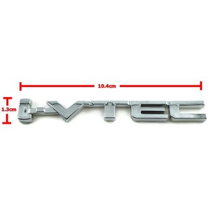 ป้ายโลโก้ i-VTEC พลาสติกสีโครเมี่ยม ขนาด10.4X1.3cm ติดตั้งด้วยเทปกาวสองหน้าด้านหลัง