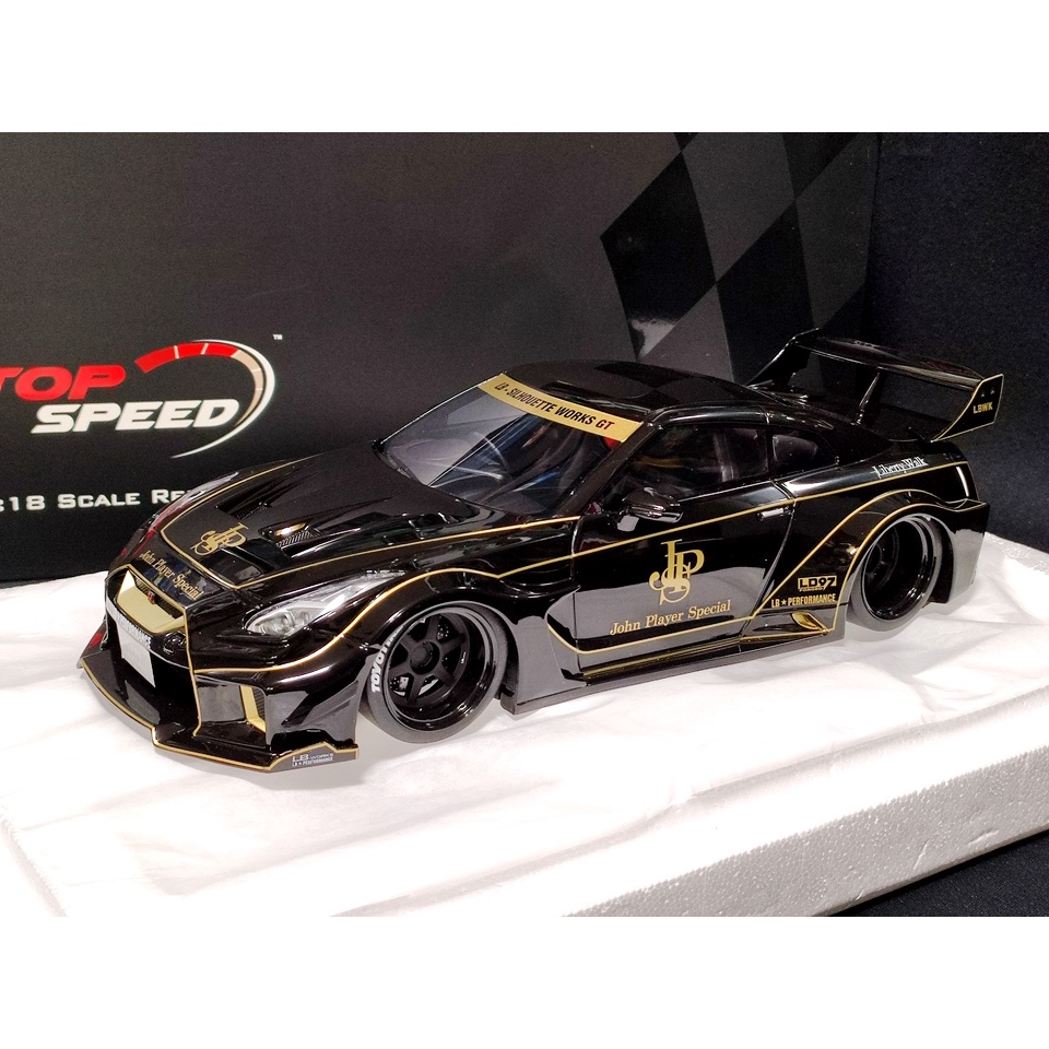 โมเดลรถR35 1/18 โมเดลรถGTR โมเดลรถNissanGTR โมเดลรถ Nissan GTR jps Top speed tsm ts0336 1:18 ราคาโมเ