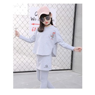 ชุดเสื้อแขนยาว-กางเกง Skirt สำหรับเด็กหญิง Girl childrens clothing sets (พร้อมส่ง 120)