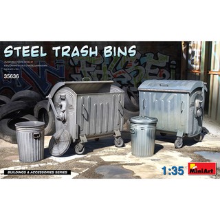 โมเดลประกอบ MiniArt 1/35 MI35636 Steel Trash Bins