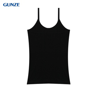 GUNZE เสื้อสายเดี่ยว PLUS SIZE รุ่น NH2A08 สีดำ