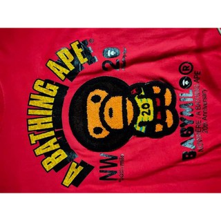 เสื้อยืดA Bathing APE มือสองสภาพดี ปักภาพสกรีนโลโก้แน่นๆ* อก 21 นิ้ว , ยาว 26 นิ้ว ไซส์ L