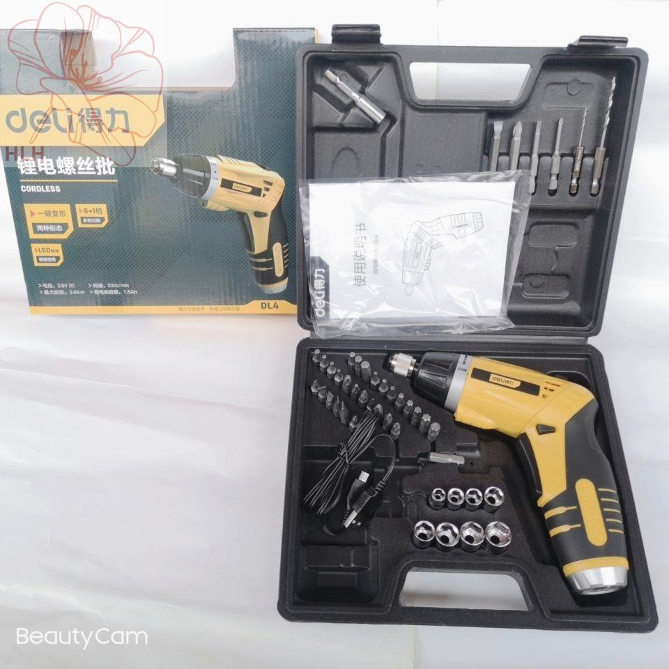 ชุดไขควงไฟฟ้าทรงพลัง แบตเตอรี่ลิเธียมแบบชาร์จไฟได้อเนกประสงค์ หมุนสองทิศทางไปข้างหน้าและถอยหลัง ชุดส