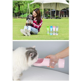 ที่ให้น้ำและอาหารพกพา 2 IN1 350ML**สินค้าพร้อมส่ง**