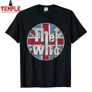 เสื้อยืด พิมพ์ลายโลโก้ The Who Band Distro Union Jack Circle สําหรับผู้ชาย