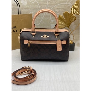 COACH ROWAN F83607 SATCHEL IN SIGNATURE CANVAS