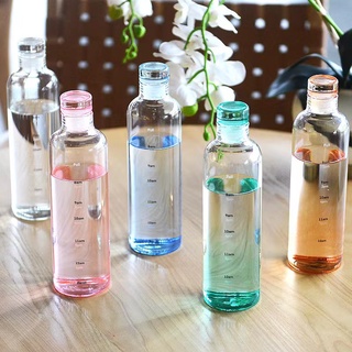 พร้อมส่งในไทย 500/750 มล ขวดแก้วมินิมอล ฝาปิดแน่น แก้วหนา สําหรับใส่เครื่องดื่ม กาแฟ นม ชา น้ําผลไม้ Glass Bottle