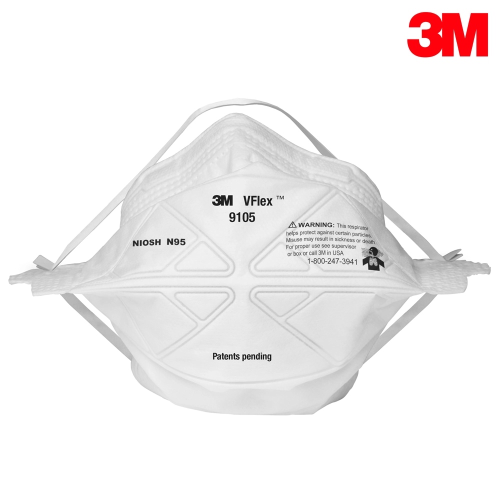 3M หน้ากากกันฝุ่น กันละอองสารเคมี VFlex Particulate Respirators 9105 มาตรฐาน N95 จำนวน 50 ชิ้น
