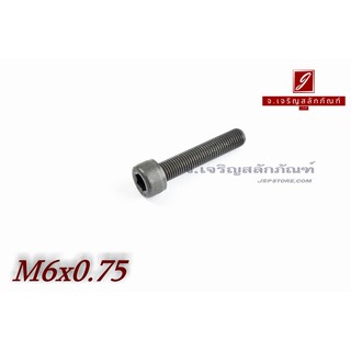 น็อตหัวจมดำแข็ง M6x0.75x25