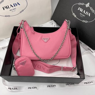 Prada Re-Edition 2005 สีชมพู Grade vip Size 23 cm  อปก.Fullboxset