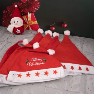 🎅หมวกซานตาครอส หมวกซานต้า  ไฟกระพริบ มี 8 แบบ ราคาถูก ขายส่ง-ปลีก Santa Hat  Christmas Hat