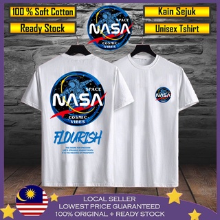 เสื้อยืดคอกลม ผ้าฝ้าย 100% พิมพ์ลาย Nasa แฟชั่นสําหรับผู้ชาย