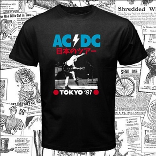 Gildan เสื้อยืดผ้าฝ้าย Ac Dc 81 Tour สําหรับผู้ชายS-5XL