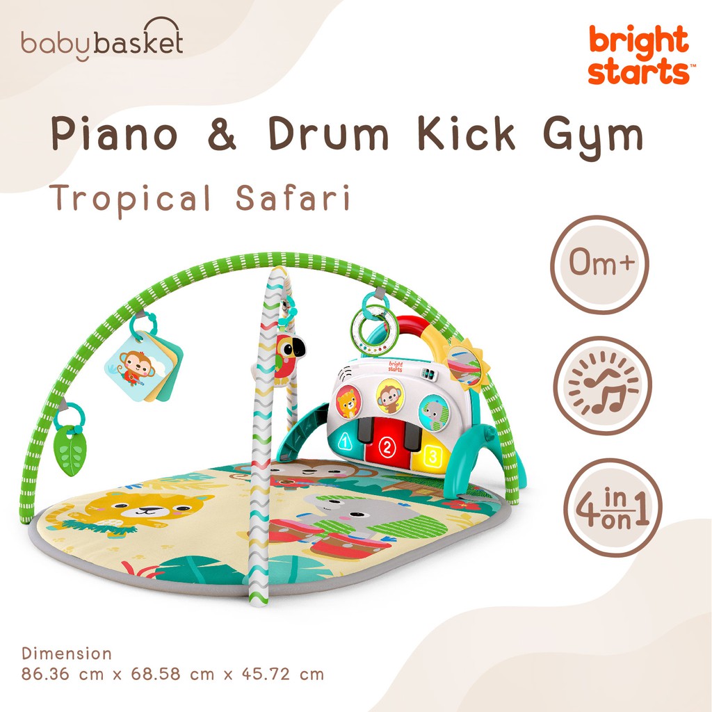 ของเล่นเด็ก เพลยิม Bright Starts Gym 4-in-1 Kicks พร้อมเสียงดนตรี ช่วยเสริมสร้างพัฒนาการ