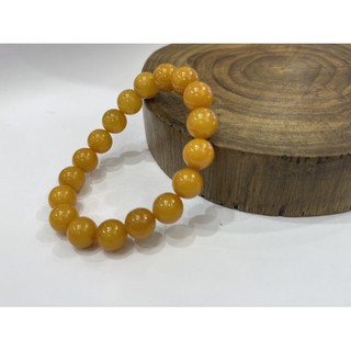 ลูกปัดอำพันสีน้ำผึ้งธรรมชาติ 10 มม. Natural honey amber beads 10 MM. 100%