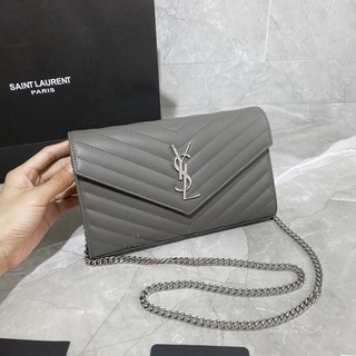 พรี YSL Yves Saint laurent 377828กระเป๋าสะพายกระเป๋าแฟชั่น กระเป๋าสะพายไหล่กระเป๋าโซ่