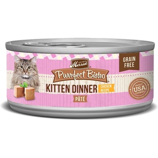 (พร้อมส่ง)Merrick Purrfect Bistro Kitten Dinner Grain-Free Canned Cat Food สูตรลุกแมว ขนาด85และ 156 g