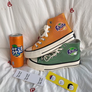 พรีออเดอร์ : รองเท้าผ้าใบลายเครื่องดื่ม Fanta งานนำเข้า 🇰🇷✨