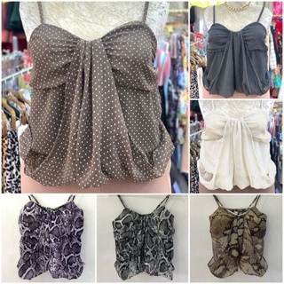 เสื้อสายเดี่ยว ผ้าชีฟอง ซีทรู สำหรับสาวอวบ Big Size Hot Hot เผ็ชๆ ลายจุด ลายงู ลายเสือ Plus Size