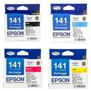 หมึก Epson141  ( 4 สี)  แดง  น้ำเงิน  เหลือง  ดำ   สินค้าของแท้ 100%