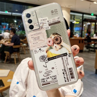 เคสโทรศัพท์มือถือ ซิลิโคนนิ่ม ใส กันกระแทก ลายการ์ตูน สําหรับ OPPO Reno6Z 5G A16 A15 A15S A93 5G A94 4G A54 4G A16