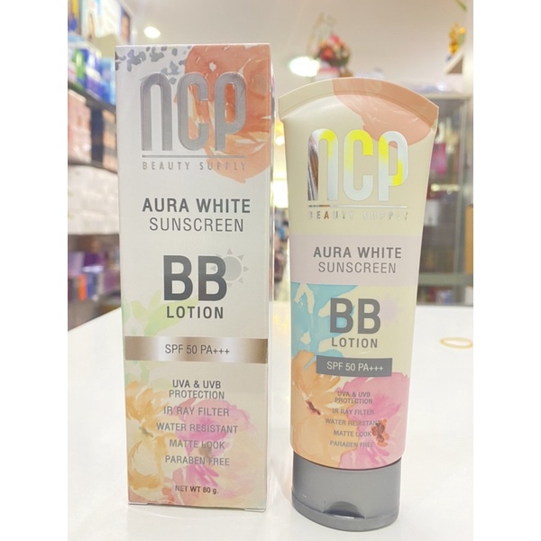 NCP Aura White Sunscreen BB Lotion SPF50PA+++ Shopee Thailand
