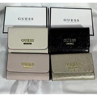 Guess กระเป๋าสตางค์ ใบสั้น พิมพ์ลาย พร้อมกล่อง แฟชั่นสําหรับสตรี 77220826