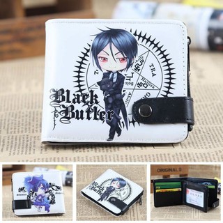 Black Butler Sebastian PU กระเป๋าสตางค์การ์ตูน