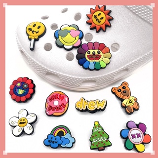 จี้หัวเข็มขัด PVC ลายการ์ตูนน่ารัก สําหรับตกแต่งรองเท้า Crocs