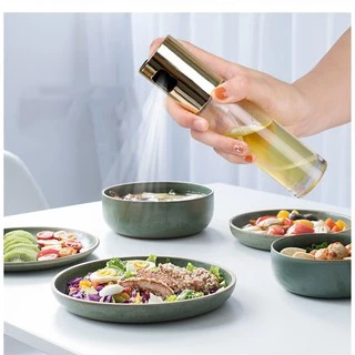 ขวดสเปรย์น้ำมัน ที่ฉีดน้ำมันมะกอก 100ml ขวดแก้ว สเปรย์ ที่ฉีดน้ำมัน น้ำส้มสายชู สเปรย์ขวดแก้ว สำหรับทำอาหาร LQYD