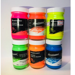 Acrylic FLUO Colour (สีอะครีลิกสะท้อนแสง มี 2 ขนาด)