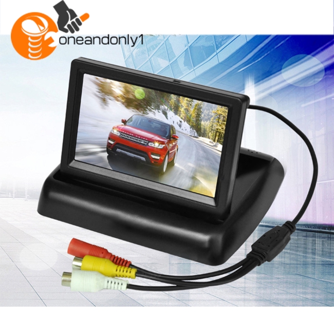 Car Rear View System Backup Reverse Camera 4.3" Foldable TFT LCD Monitor