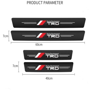 สติกเกอร์คาร์บอนไฟเบอร์ แบบหนา ป้องกันรอยขีดข่วน สําหรับติดประตูรถยนต์ Toyota TRD