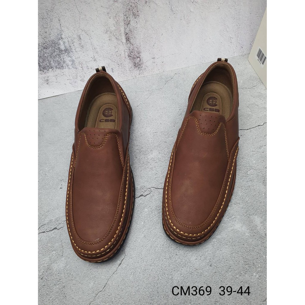 CM369รองเท้าผู้ชายลำลองแบบสวมหนังพียูหนังด้านมี3สีดำน้ำตาลแทน - รูปที่ 2