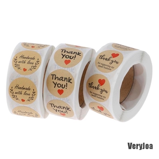 ( Veryjoa ) สติกเกอร์ลาย Thank You สําหรับตกแต่ง 500 ชิ้น