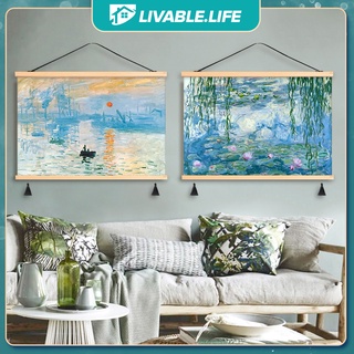 Livable.Life ภาพสีน้ำมันอิมเพรสชันนิสม์ สไตล์นอร์ดิก ผ้าแขวนผนัง ภาพวาดผ้าใบ ภาพติดผนัง แต่งห้อง ตกแต่งห้องนอน