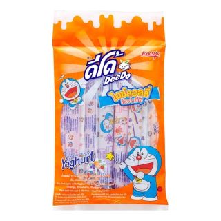 13 หลอด x 45มล หลอดใหญ่ สีส้ม ดีโด้หวานเย็น น้ำผลไม้ผสมโยเกิร์ต บรรจุหลอด