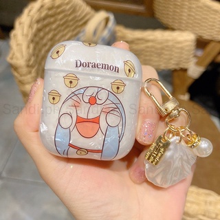 เคสหูฟัง กันกระแทก ลายการ์ตูนโดราเอมอนน่ารัก พร้อมจี้ สําหรับ AirPods 1 2 3 Pro AirPods 2 Pro เคส airpods pro เคส airpods